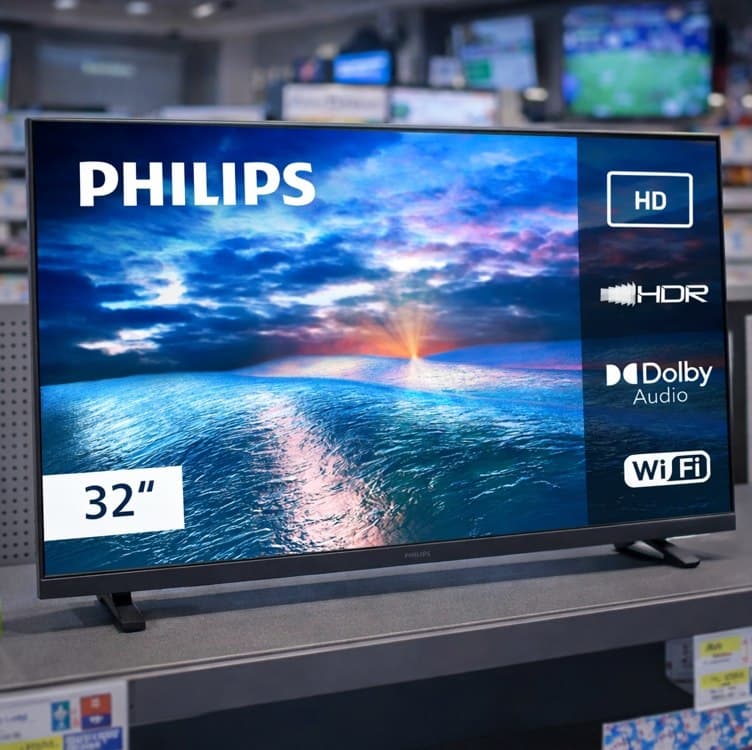 Philips Smart TV 32" HD - HDR10 Dolby Audio Wi-Fi